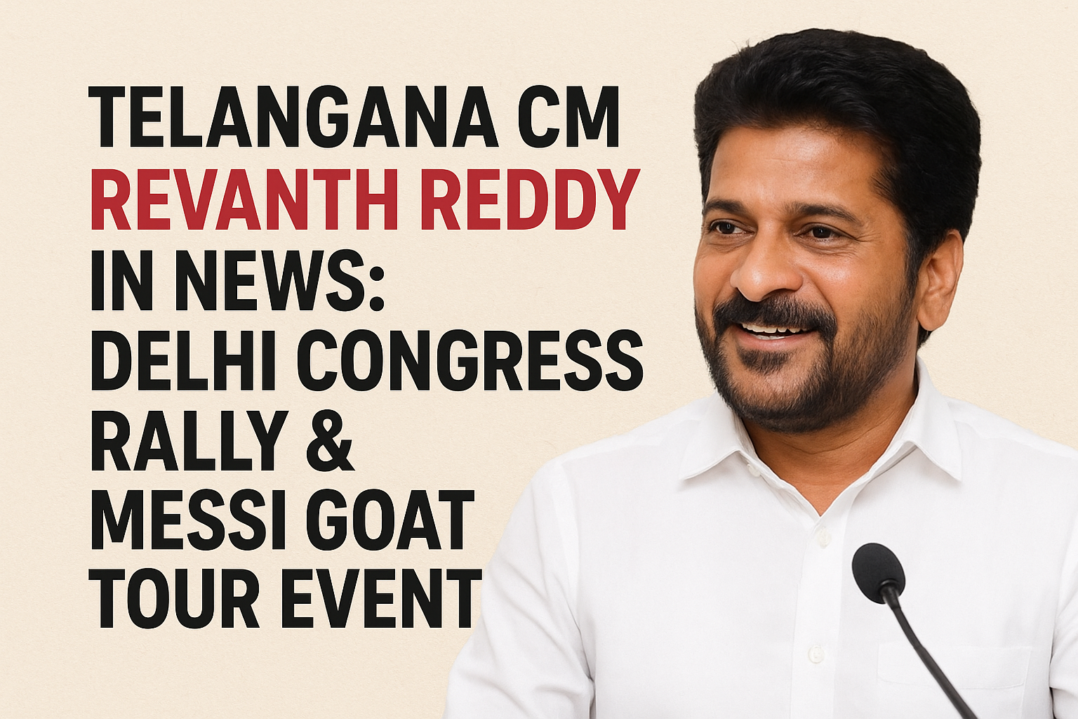 Telangana CM Revanth Reddy : Delhi Rally से लेकर Lionel Messi के साथ ...