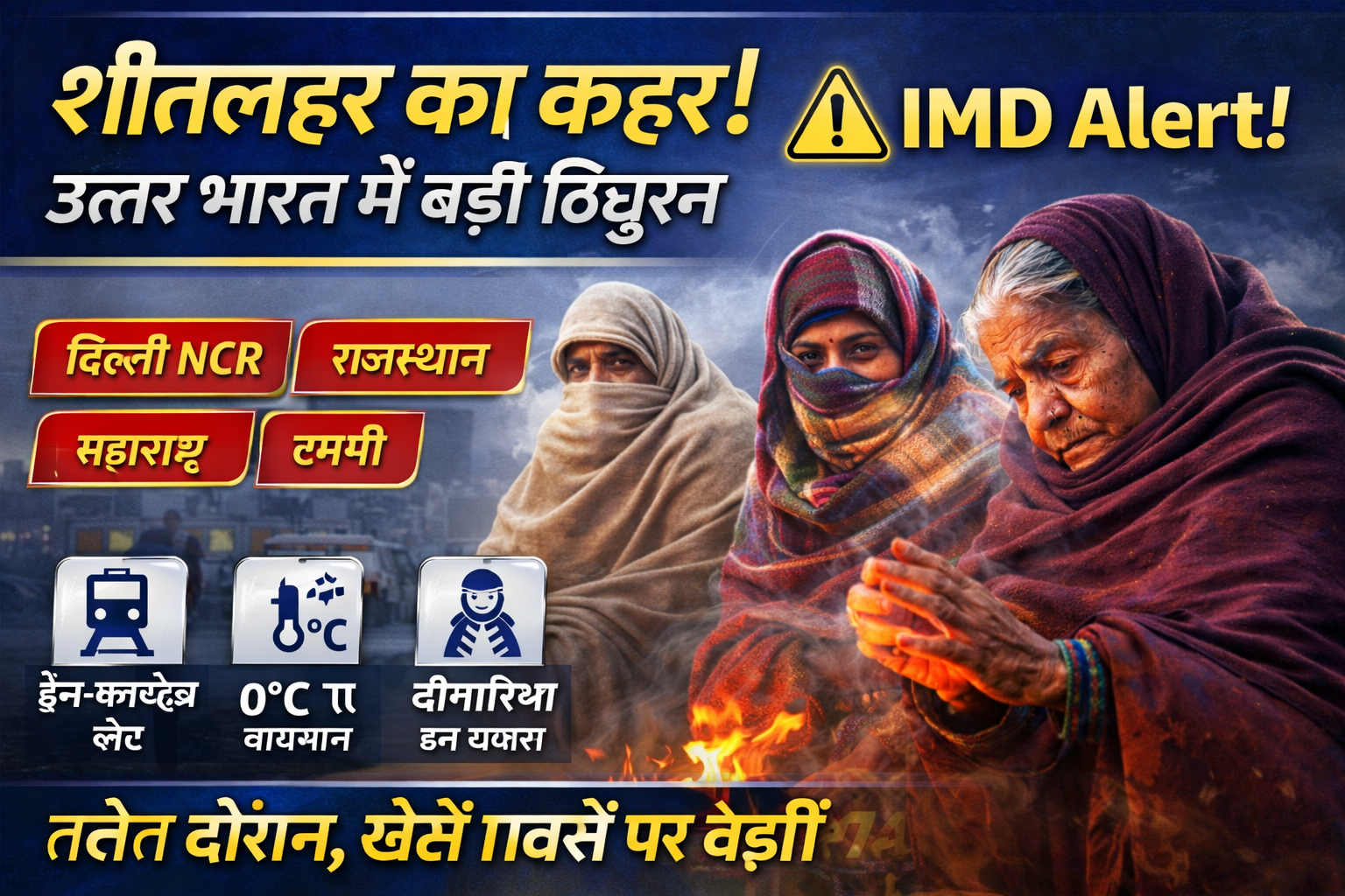 Imd Alert Color IMD Weather Alert उत्तर भारत में शीतलहर, कई राज्यों में ठंड बढ़ी